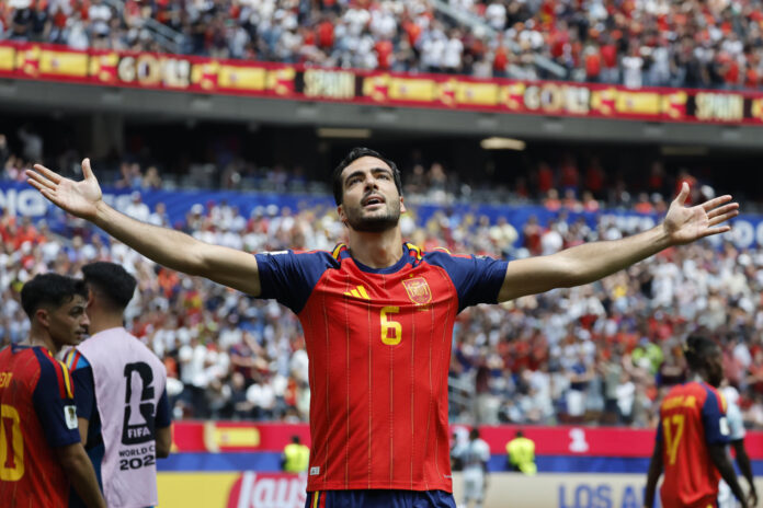 Mikel Merino, en el triunfo ante Bélgica. EFE/ Lavandeira Jr

