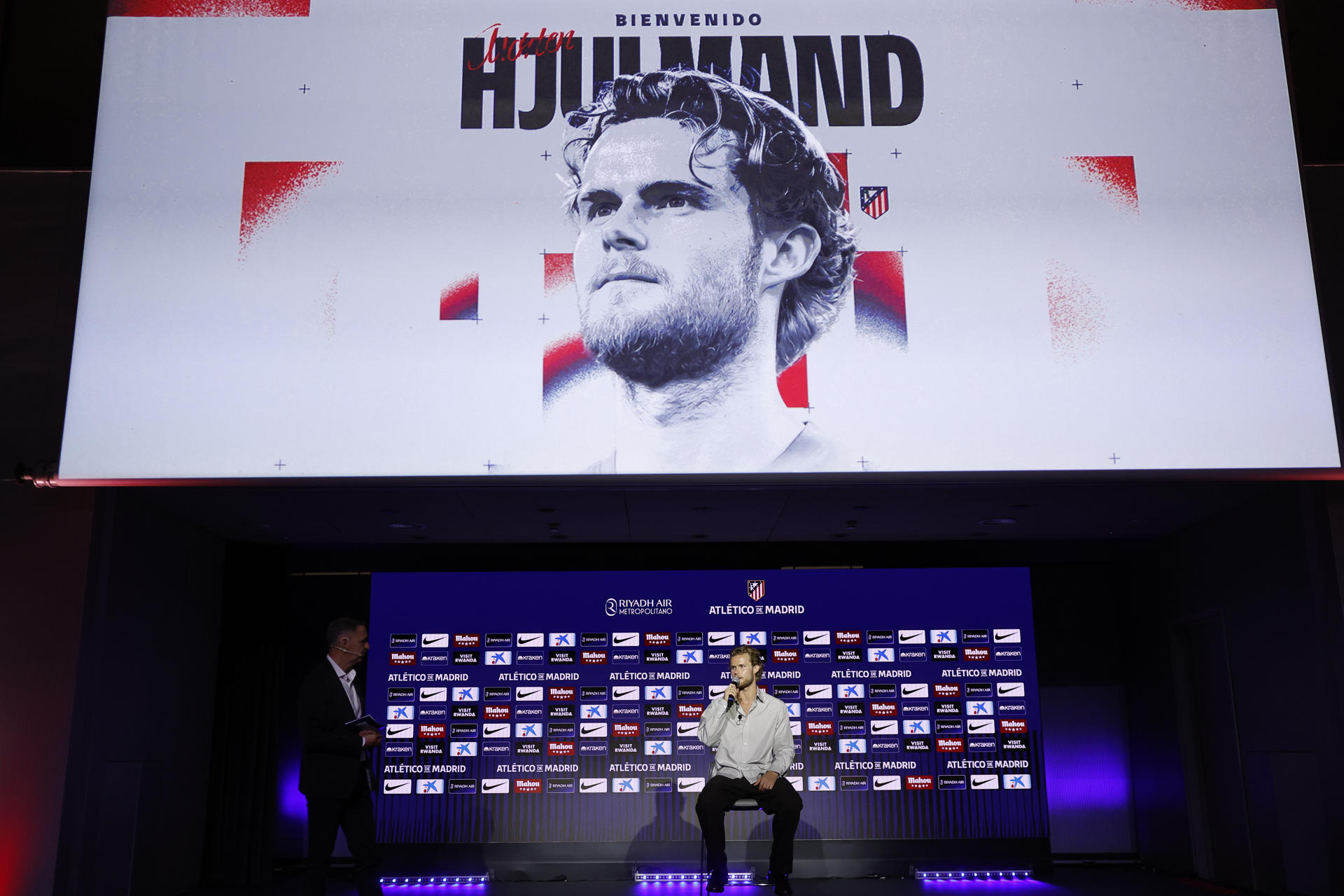 Hjulmand, durante la presentación. EFE/ Chema Moya