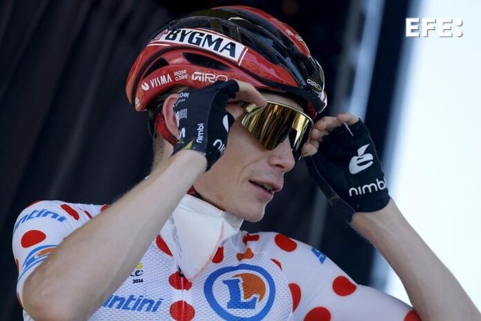 El danés Jonas Vingagaard en este el Tour de Francia. EFE/EPA/GUILLAUME HORCAJUELO
