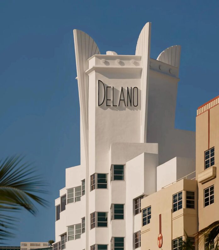Fotografía promocional del exterior del hotel Delano, actualmente llamado Delano Miami Beach. EFE/Delano Hotels /SOLO USO EDITORIAL /NO VENTAS /SOLO DISPONIBLE PARA ILUSTRAR LA NOTICIA QUE ACOMPAÑA /CRÉDITO OBLIGATORIO

