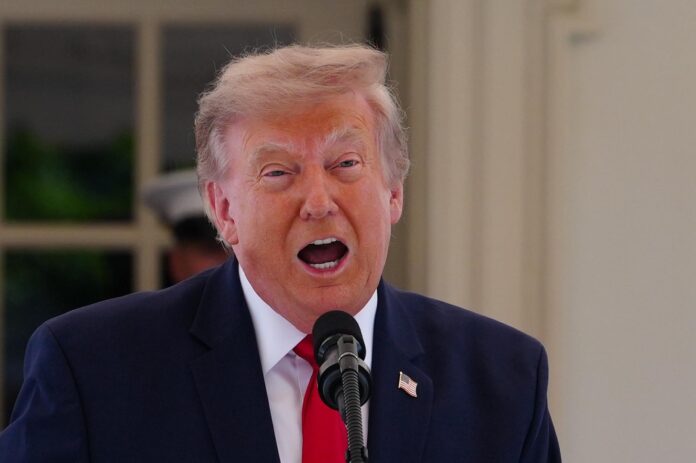 El presidente de Estados Unidos, Donald Trump. EFE/Aaron Schwartz
