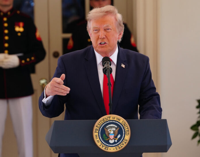 El presidente de Estados Unidos, Donald Trump. EFE/Aaron Schwartz
