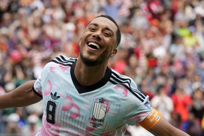El jugador belga Youri Tielemansein Seattle, USA. EFE/EPA/STEPHEN BRASHEAR
