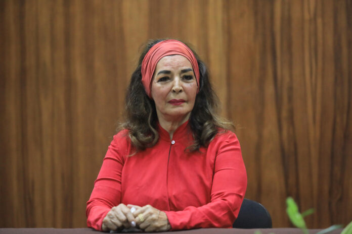 Fotografía de archivo del 18 de febrero de 2020 que muestra a la actriz mexicana Elsa Aguirre durante un acto protocolario en el Palacio Municipal en Acapulco (México). EFE/ David Guzmán
