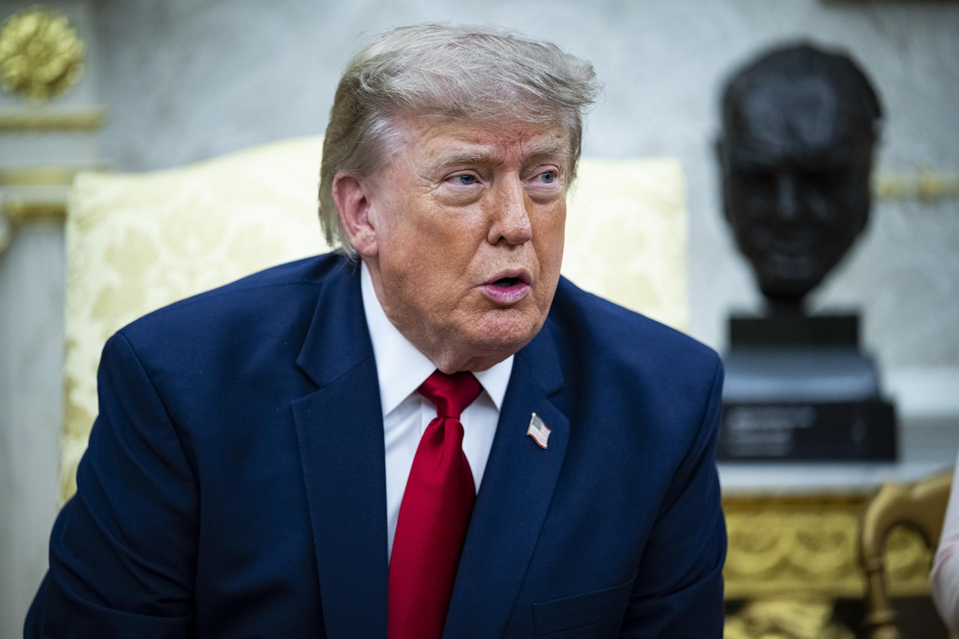 Fotografía de archivo del presidente estadounidense, Donald Trump. EFE/Graeme Sloan
