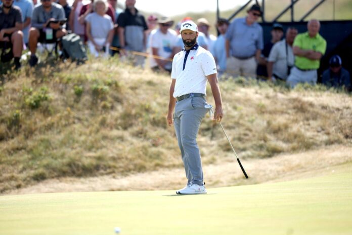 El español Jon Rahm durante la jornada de este jueves. EFE/EPA/ADAM VAUGHAN
