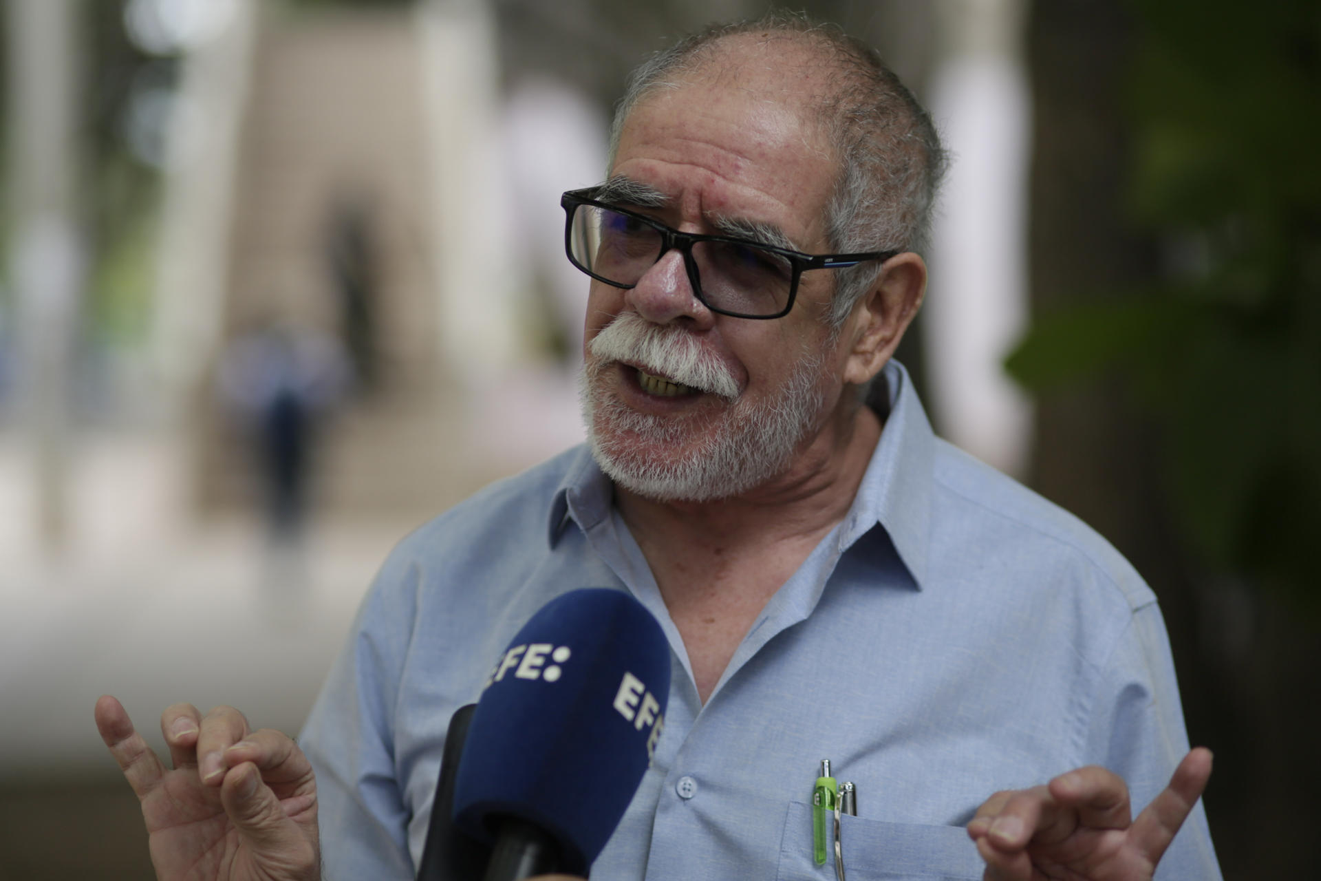 El antropólogo hondureño Mario Ardón habla en una entrevista con EFE en Tegucigalpa (Honduras). EFE/ Gustavo Amador