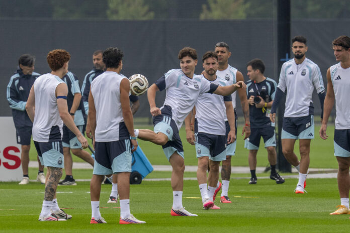 Entrenamiento de Argentina en Morristown, New Jersey, USA. EFE/ Angel Colmenares
