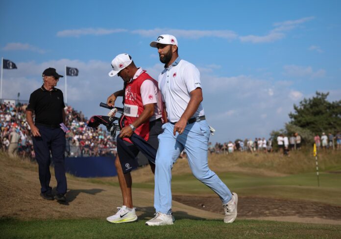 El español Jon Rahm en la 154ª edición del Abierto Británicoen Southport, Reino Unido. EFE/EPA/ADAM VAUGHAN
