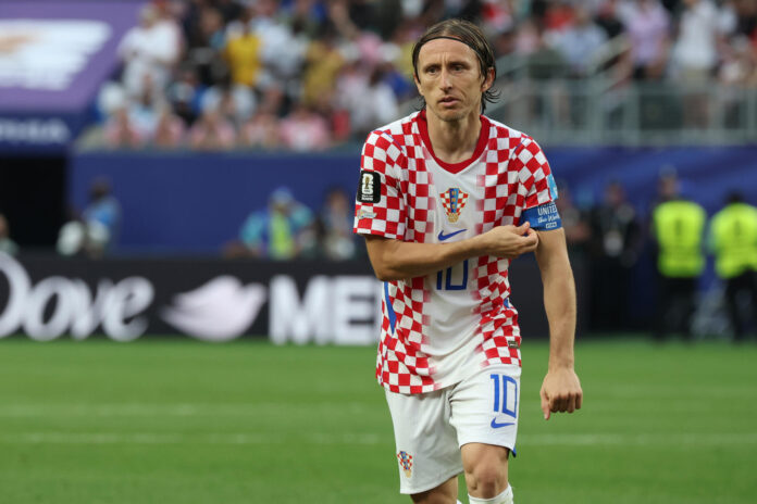 El jugador croata Luka Modric en un partido del Mundial 2026 en el estadio Lincoln Financial Field de Filadelfia (Estados Unidos). EFE/ David Toro
