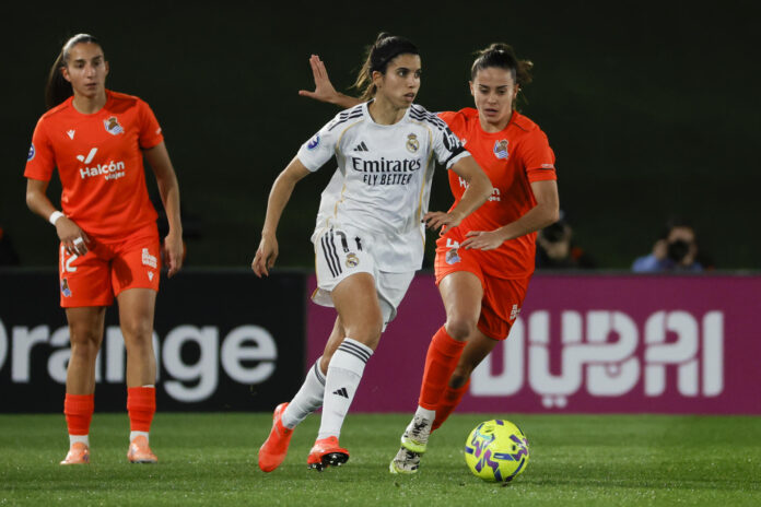 Imagen de archivo de la ya jugadora de la Juventus de Turín, Alba Redondo, en un partido con el Real Madrid. EFE/ Zipi Aragón
