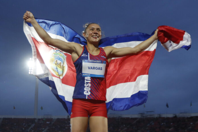 La atleta Andrea Carolina Vargas es una carta de medalla de Costa Rica en los Juegos Centroamericanos y del  Caribe que comienzan este viernes en Santo Domingo, la capital de República Dominicana. Archivo: EFE/ Osvaldo Villarroel/
