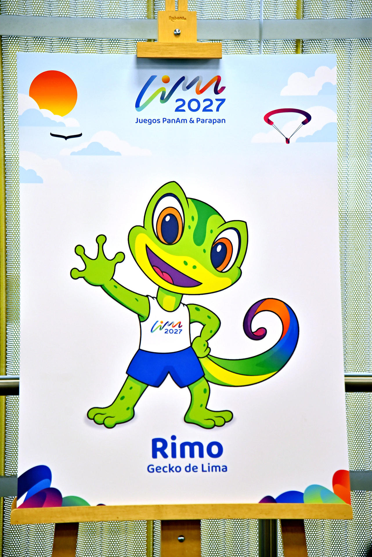 Los Juegos Panamericanos de Lima 2027 tendrán como mascota a un gecko, lagartija tradicional de la costa peruana que suele habitar en huacas, complejos arqueológicos de las milenarias civilizaciones que habitaron en el Antiguo Perú. EFE/ Juegos Panamericanos de Lima 2027 /SOLO DISPONIBLE PARA ILUSTRAR LA NOTICIA QUE ACOMPAÑA (CRÉDITO OBLIGATORIO)
