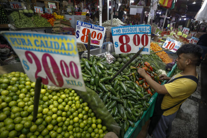 Una persona prepara sus productos para la venta en el mercado de Jamaica en Ciudad de México (México). Imagen de archivo. EFE/ Isaac Esquivel

