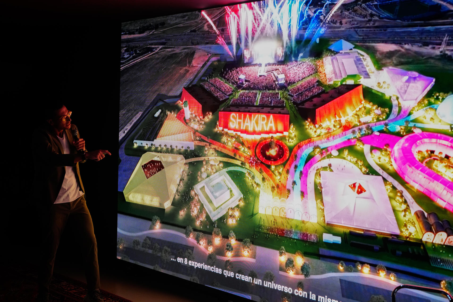 El presidente de Live Nation​​ en España, Pino Sagliocco, durante la rueda de prensa para informar de nuevos detalles de la residencia de once conciertos con los que Shakira concluirá en Madrid su exitosa y última gira mundial, 'Las Mujeres Ya No Lloran', los próximos meses de septiembre y octubre, este viernes en Madrid. EFE/ Borja Sanchez-Trillo
