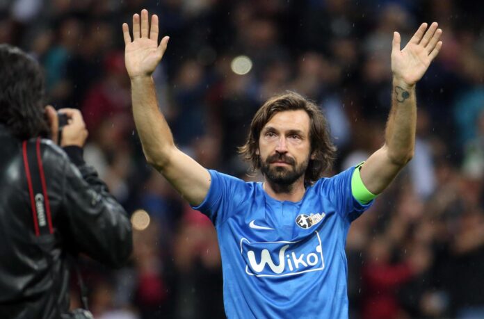 Fotografía de archivo del 21 de mayo de 2018, en la que puede verse a Andrea Pirlo durante su partido de despedida como futbolista. EFE/Matteo Bazzi
