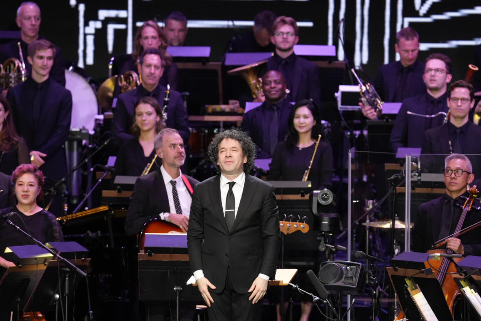 Gustavo Dudamel conducting the New York Philharmonic at Radio City Music Hall in 2026